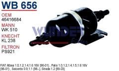 WUNDER WB656 BENZIN  FİLTRESİ - FİAT ALBEA PALİO SİENA TIRNAKLI