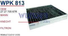 WUNDER WPK813 POLEN FİLTRESİ - RENAULT CLİO IV 1,5 DCİ