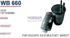 WUNDER WB660 MAZOT FİLTRESİ - PEUGEOT BOXER BOX 3,0 HDİ 175