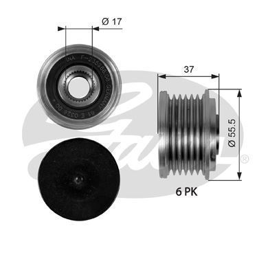 Gates Oap7046 Alternatör Kasnağı Rulmanlı Mercedes C200-C220-Clc2