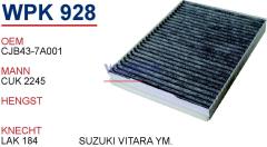 WUNDER WPK928 POLEN  FİLTRESİ - SUZUKI GRAND VITARA