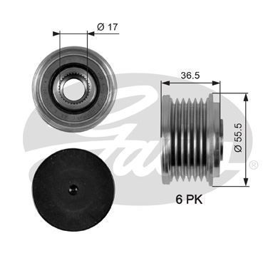 Gates Oap7049 Alternatör Kasnağı Mercedes C200-C220-C270-Clk 270-