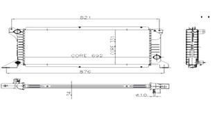 Kale 0220251Ab Su Radyatörü Transıt T12 T15 Ym  1 Sıra Al Brz Uzu