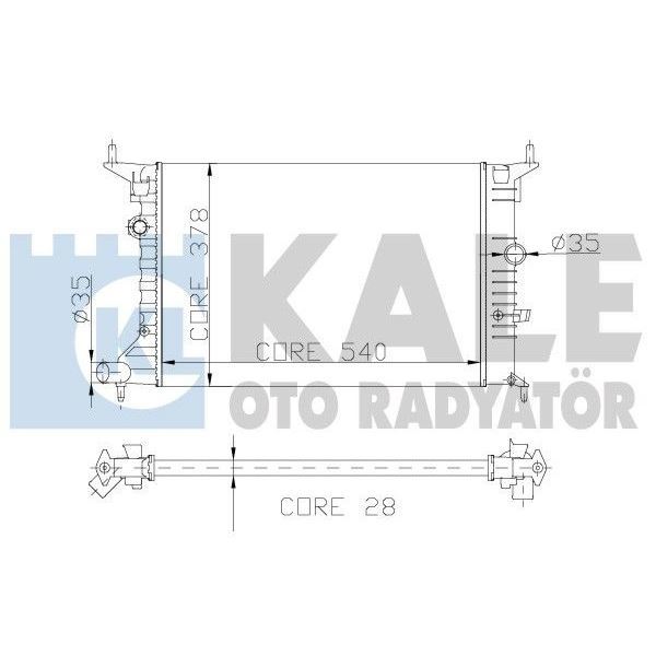 Kale 355060 Radyatör Vectra B (96-02) 1.6-1.8/2.0 (Ac+Mek) (540×3