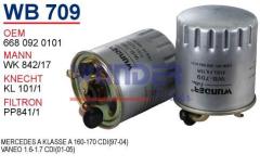 WUNDER WB709 MAZOT FİLTRESİ - MERCEDES A KLASSEA 160-170 CDİ (97-