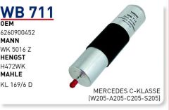 WUNDER WB711 MAZOT FİLTRESİ - MERCEDES C-KLASSE(W205-A205-C205-S2