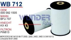 WUNDER WB712 MAZOT FİLTRESİ - MERCEDES 115-123-124 KASA 200D-220D