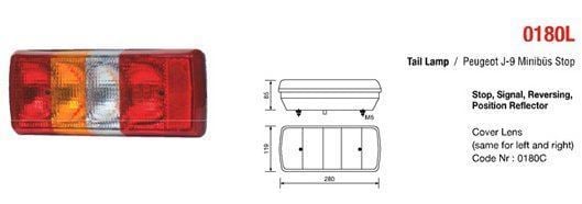 Farba 12171 Stop Plaka Lambalı Kablolu Merceklı Ünıversal Pejo J9
