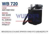 WUNDER WB720 MAZOT  FİLTRESİ - MERCEDES A-B-C-EKLASSE-SPRINTER II