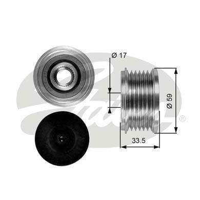 Gates Oap7080 Alternatör Kasnağı Scudo Ducato / 206 207 307 308 P