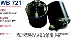 WUNDER WB721 MAZOT  FİLTRESİ - MERCEDES A-B-C-EKLASSE-SPRINTER II