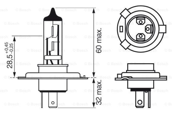 Bosch 1987301109 Ampul P43T Gıgalıght Plus 120 12V H4