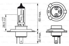 Bosch 1987301109 Ampul P43T Gıgalıght Plus 120 12V H4