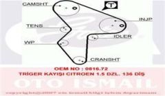 Gates 5418Xs Triger Eksantrik Kayışı Saxo 1.5D 136X254