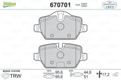 VALEO 670701 ARKA BALATA BMW E81 (02-12)(E87) (04-12) F20 10=- (E