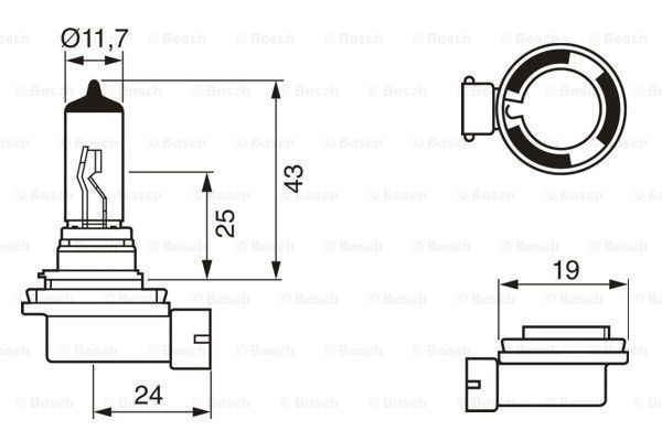 Bosch 1987301339 Ampul Pgj19-2 Pure Lıght 12V H11