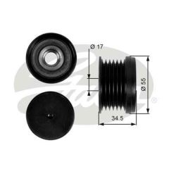 Gates Oap7090 Alternatör Kasnağı Golf V Vı Jetta Passat / Ibıza L