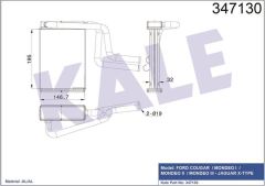 Kalorifer Radyatörü Mondeo 92-06 Cougar 1998 Sonrası / X-Type 2001 Sonrası Brazıng