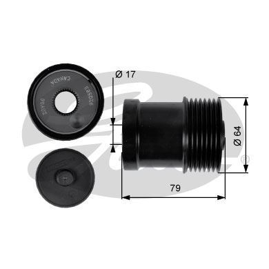 Gates Oap7104 Alternatör Kasnağı Transıt 2.4 Tdcı