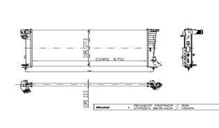 Kale 0403032Al Su Radyatörü Partner 99-02 1.9D Xud9 / Berlıngo 2