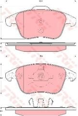Trw Gdb1691 Fren Balatası Ön 208  2012 Sonrası 3008 2009 Sonrası 5008 2009 Sonrası / C4 Grand