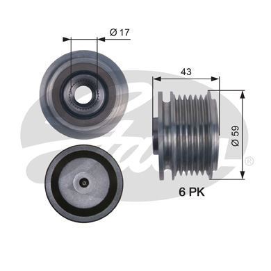 Gates Oap7112 Alternatör Kasnağı Rulmanlı Cmax Focus Cmax Focus I