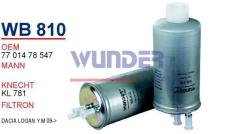 WUNDER WB810 MAZOT  FİLTRESİ - DACIA LOGAN Y.M 09-- DACİA DUSTER