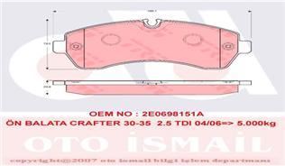 Trw Gdb1696 Fren Balatası Ön Crafter 2006 Sonrası / Sprınter 2006 Sonrası 5 Ton Çıf