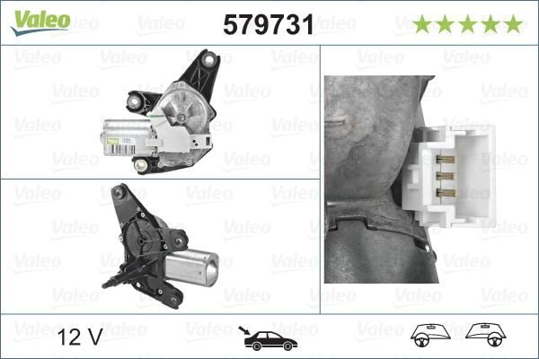 Valeo 579731 Silecek Motoru Arka Trafıc Iı / Vıvaro 2.0 16V