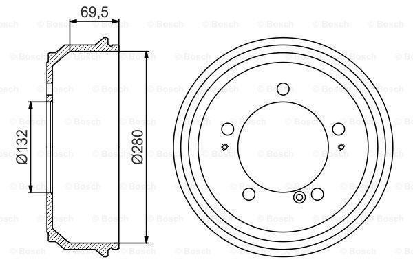 Bosch 986477169 Fren Kampanası - [280 / 70 Mm]