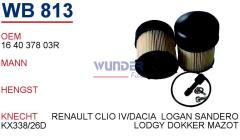 WUNDER WB813 MAZOT FİLTRESİ - DACİA LOGAN-SANDERO-LODGY-DOKKER 1,