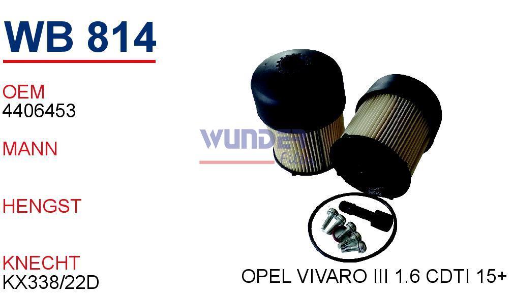 WUNDER WB814 MAZOT FİLTRESİ - Renault MASTER III bus (JV) - [2011