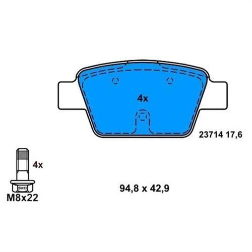 Bosch 986494536 Fren Balatası Arka Lınea 2007 Sonrası Bravo Iı 2007 Sonrası Stılo 0