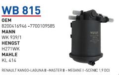 WUNDER WB815 MAZOT FİLTRESİ - RENAULT KANGO-LAGUNA II -MASTER II
