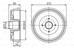 Bosch 986477287 Fren Kampanası Arka + Rulman Clıo Iv Logan Mcv Do