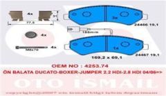 Trw Gdb1703 Fren Balatası Ön Tek Fişli Ducato 2006 Sonrası / Boxer 2006 Sonrası / J