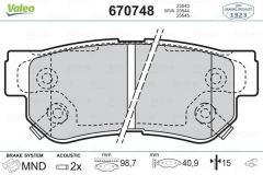 VALEO 670748 ARKA BALATA SONATA 01/05=- MATRIX 1.8 01=-  GETZ  03
