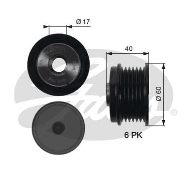 Gates Oap7154 Alternatör Kasnağı 39.2Mm Cmax Fıesta Vı Focus Iıı