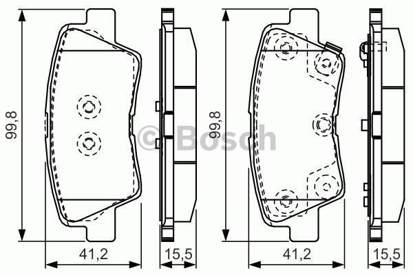 Bosch 986494557 Fren Balatası Arka İ30  2012 Sonrası / Ceed  2012 Sonrası / Aurıs 12-