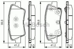 Bosch 986494557 Fren Balatası Arka İ30  2012 Sonrası / Ceed  2012 Sonrası / Aurıs 12-