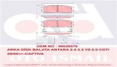 Trw Gdb1716 Fren Balatası Arka Antara 2006 Sonrası Captıva 06-