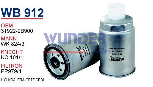 WUNDER WB912 MAZOT FİLTRESİ - HYUNDAİ ERA-GETZ CRDİ