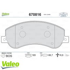 VALEO 670816 ÖN BALATA VW AMAROK 2.0 10=- TRANSİT V184- V347 2.2
