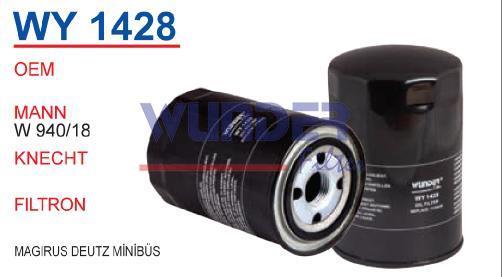 WUNDER WY1428 YAĞ FİLTRESİ - MAGIRUS DEUTZ MİNİBÜS