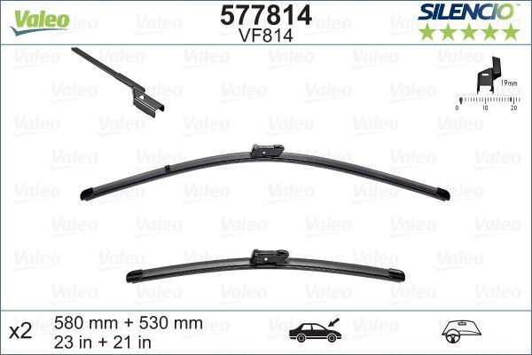 Valeo 119256 Cam Silgi Süpürgesı 480 + 530 Mm Range Rover 09 11-