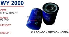 WUNDER WY2000 YAĞ FİLTRESİ - KiA BONGO - PREGiO - KOBRA