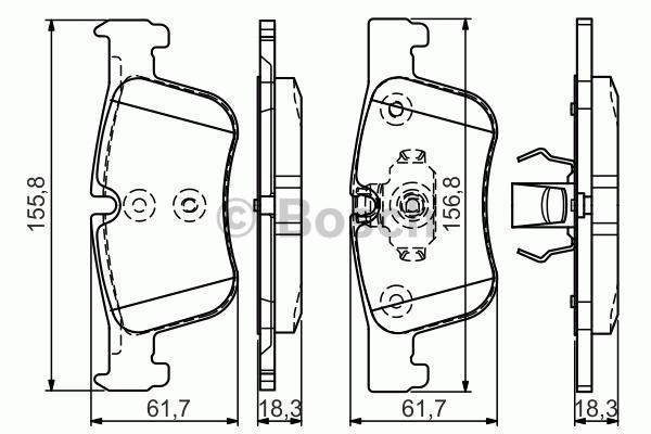 Bosch 986494689 Fren Balatası Ön Bmw 1  F20 F21 Bmw 3  F30 F31 Bm