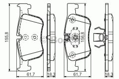 Bosch 986494689 Fren Balatası Ön Bmw 1  F20 F21 Bmw 3  F30 F31 Bm