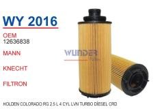 WUNDER WY2016 YAĞ FİLTRESİ - HOLDEN COLORADO RG 2.5L 4CYL LVN TUR