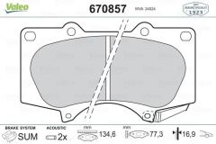 VALEO 670857 ÖN BALATA PAJERO 3.2 3.8 07=-10=- LAND CRUISER (J12)